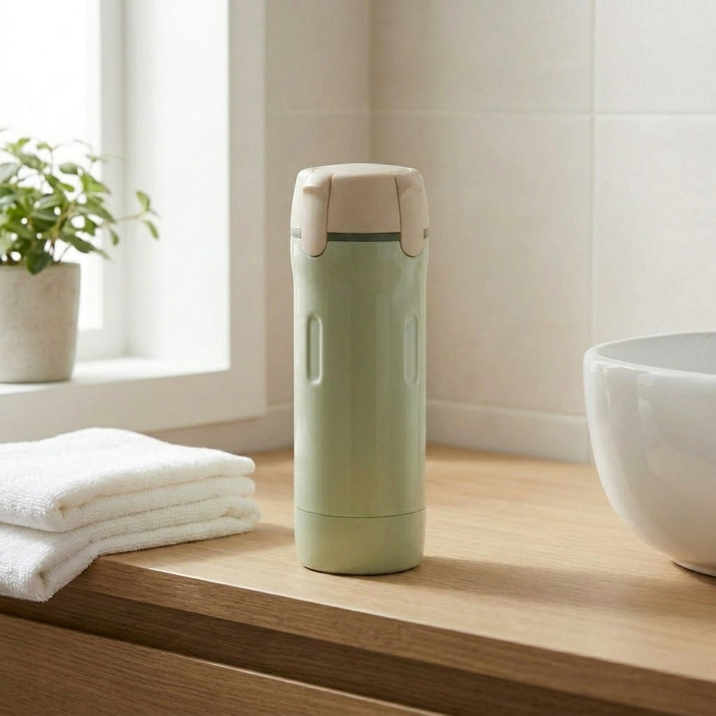 Emportez toute votre routine dans un seul flacon - Distributeur de voyage 4 en 1