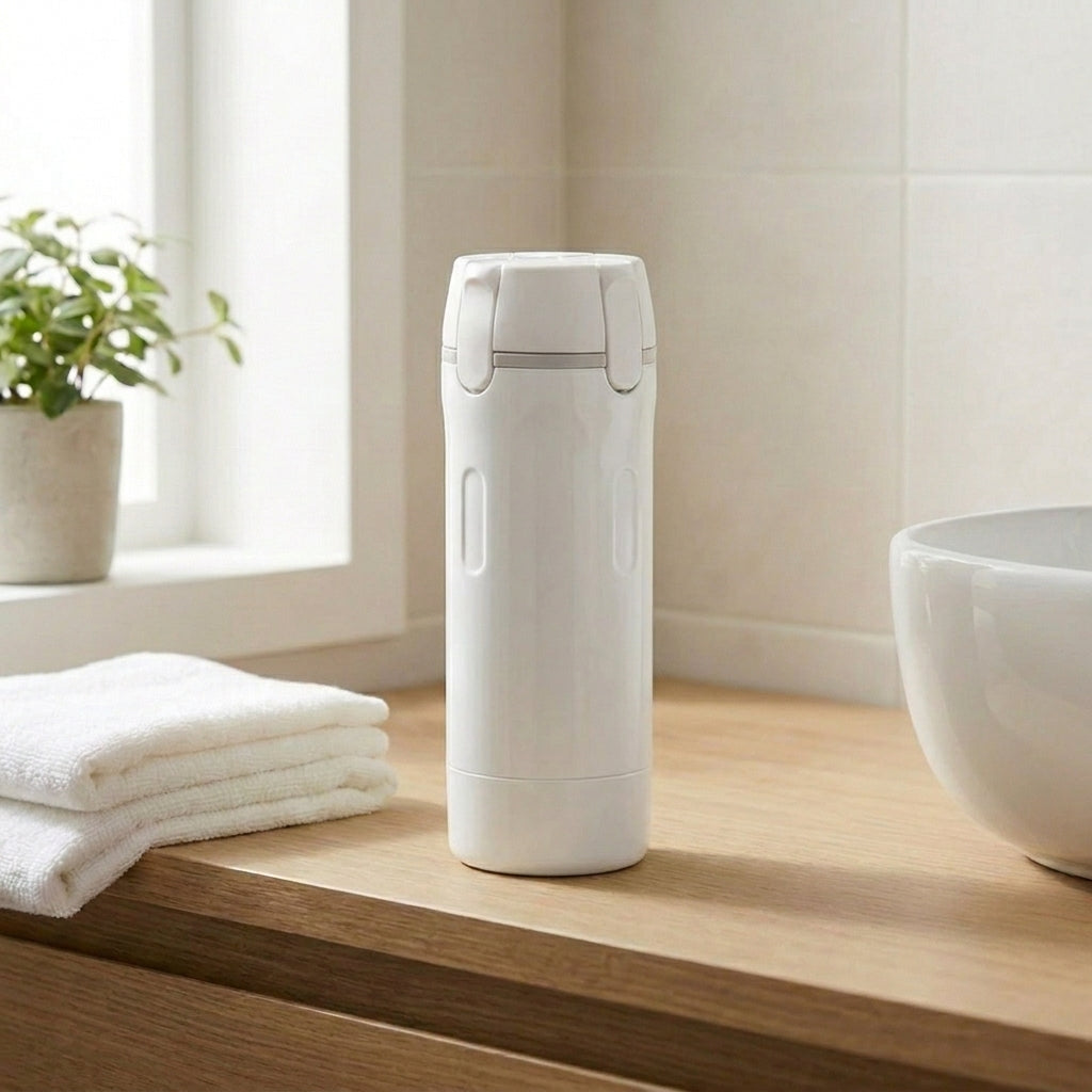 Emportez toute votre routine dans un seul flacon - Distributeur de voyage 4 en 1